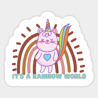 It's A Rainbow World Sticker